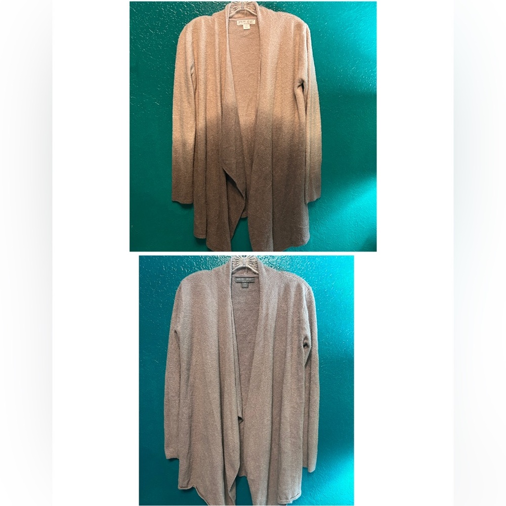 Barefoot Dreams  2 Pc BUNDLE!!!
Women's Tan Open Front Sweater